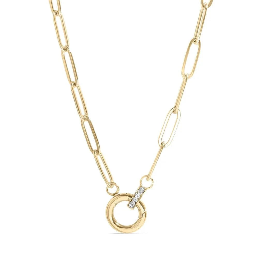 Rhinestone bedelhouder ketting - By Moona